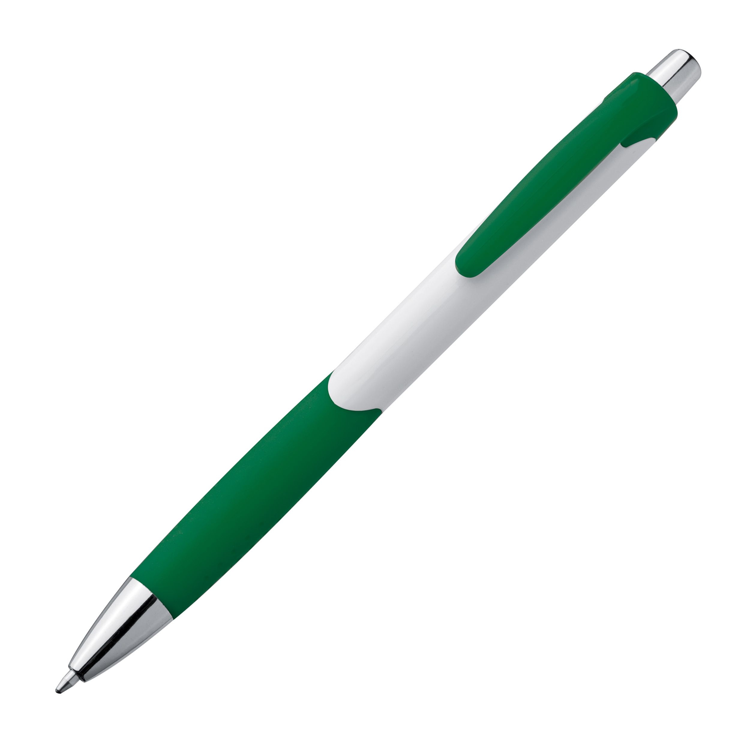 MA17899-09Kugelschreiber mit farbiger Gummigriffzone _ gruen