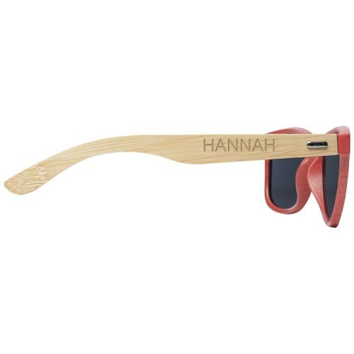 Sun Ray Bambus Sonnenbrille, rot