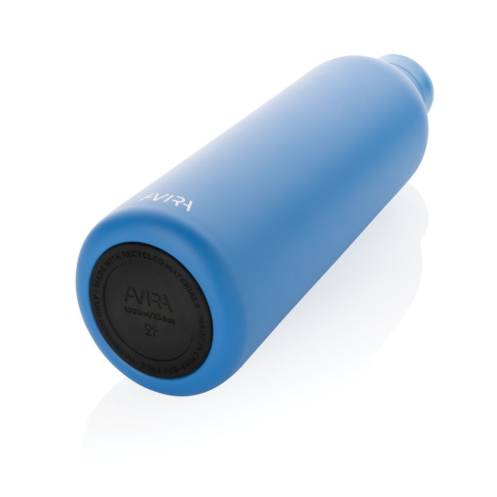 XDP438.01-5Avira Avior RCS recycelte Stainless-Steel Flasche 1L_ blau