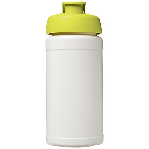PF210068-5Baseline® Plus 500 ml Sportflasche mit Klappdeckel_ weiss_limone
