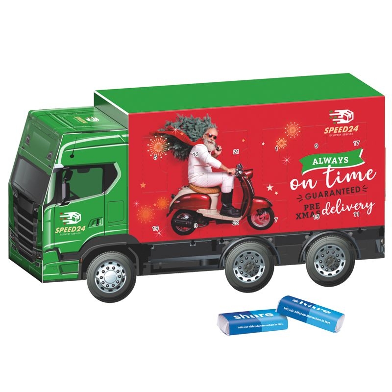 JG20069-2Adventskalender LKW_ Share Schokotaefelchen_ Individuelles Motiv