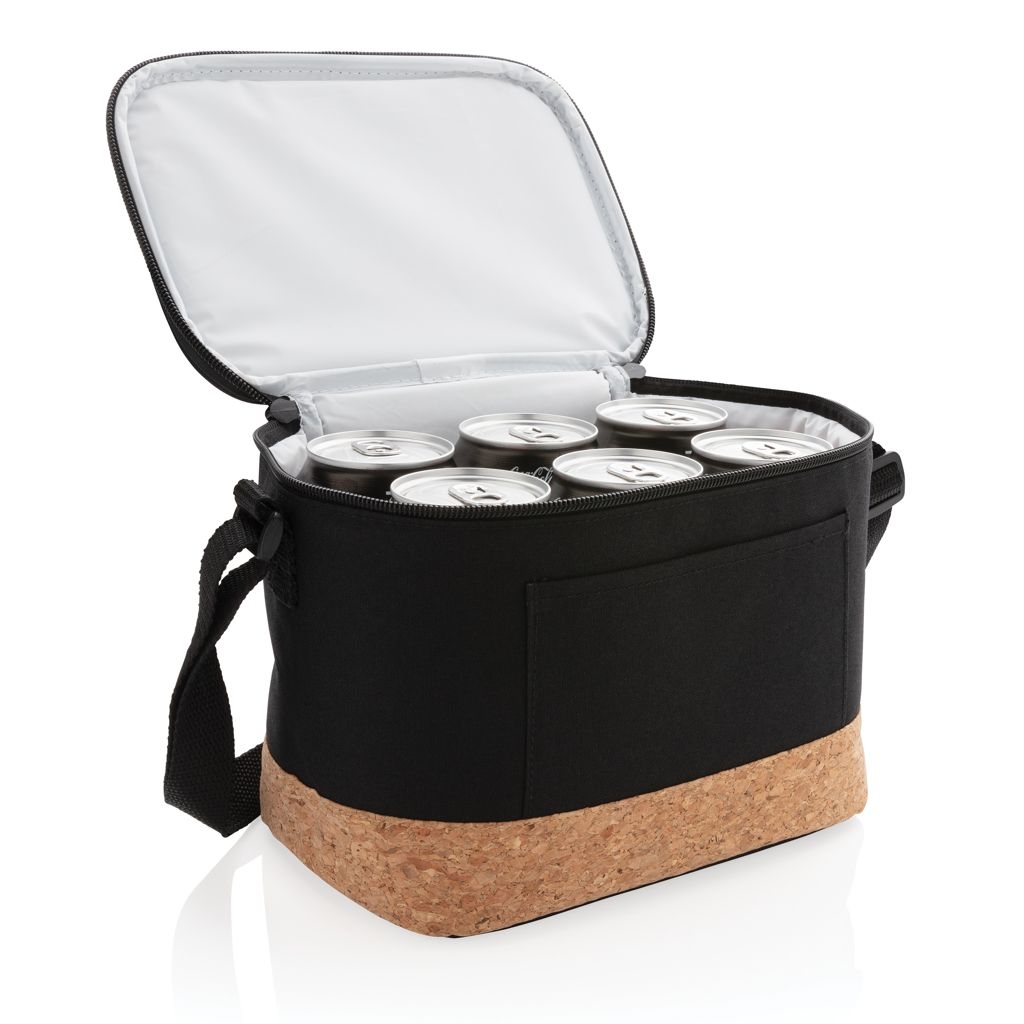 XDP422.26-1Two-Tone Kuehltasche mit Korkdetails_ schwarz