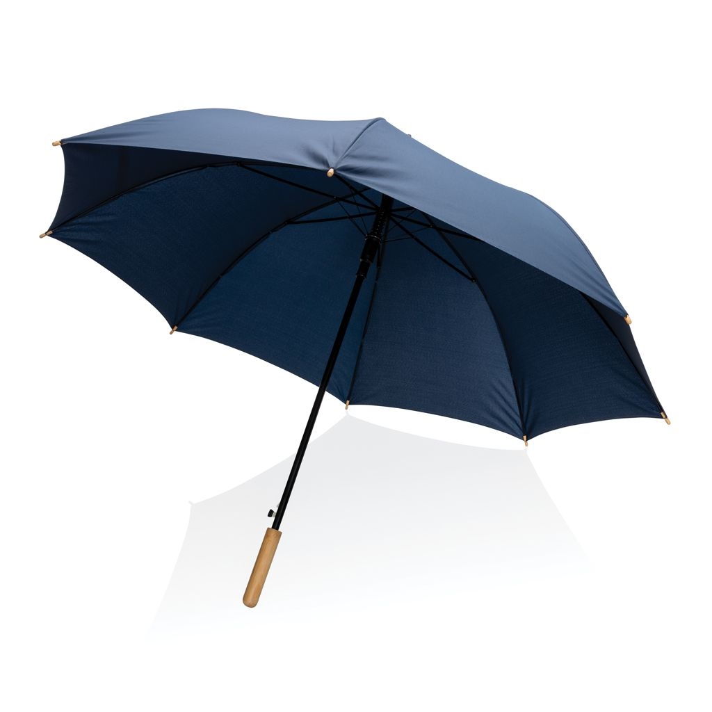 XDP850.66-527_ Impact AWARE™ RPET 190T Auto-Open Bambus-Schirm_ navy blau