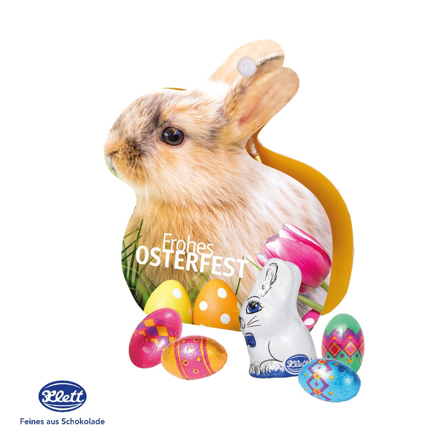 CD94691Werbe-Hase mit Schokoladenmischung von Klett
