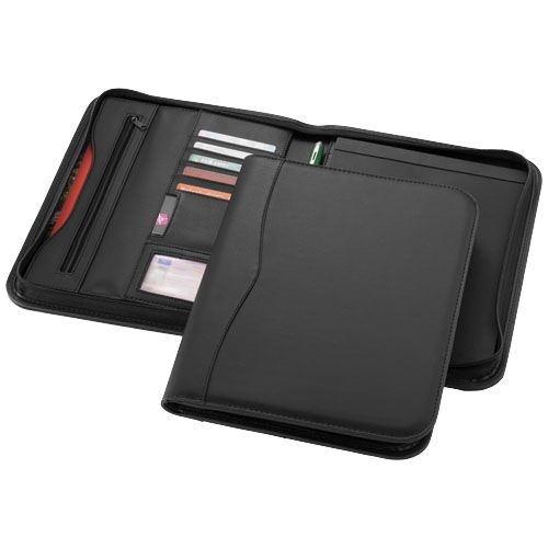 PF119986-3Ebony A4 Reissverschlussmappe_ schwarz