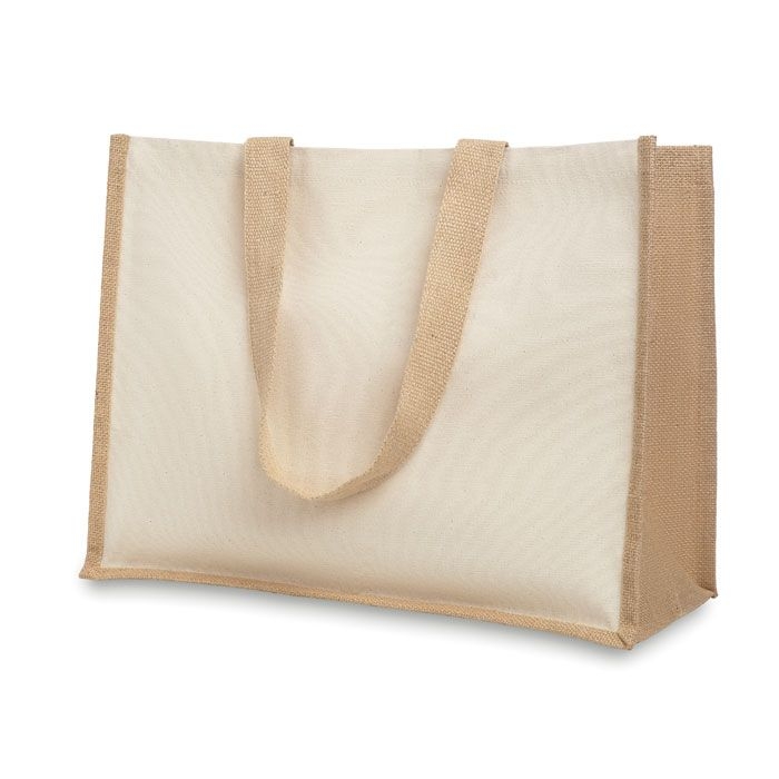 MO8967-13Campo De Fiori Jute_Canvas Shopper _ Beige