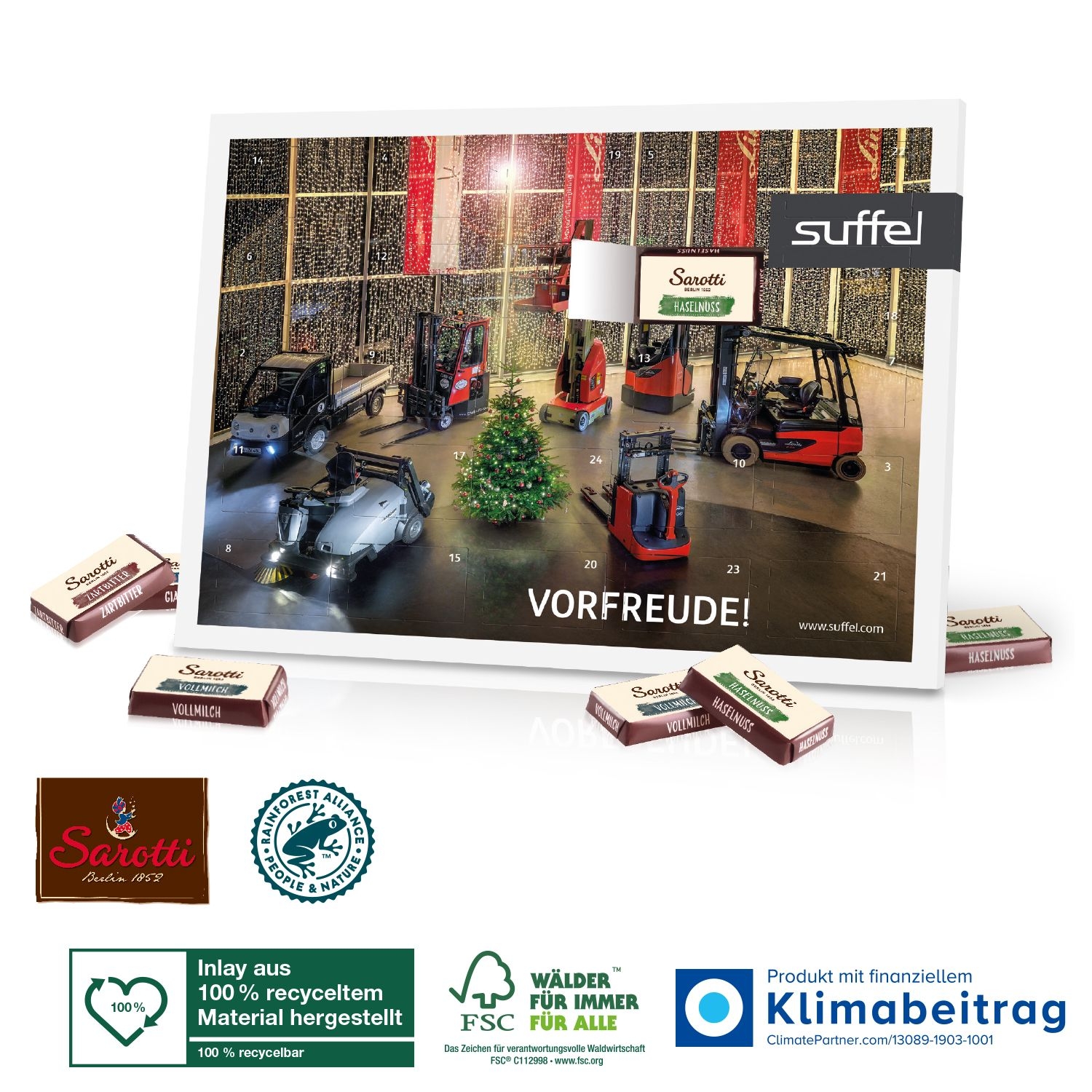 CD95310Tisch-Adventskalender Sarotti „Business Exklusiv“