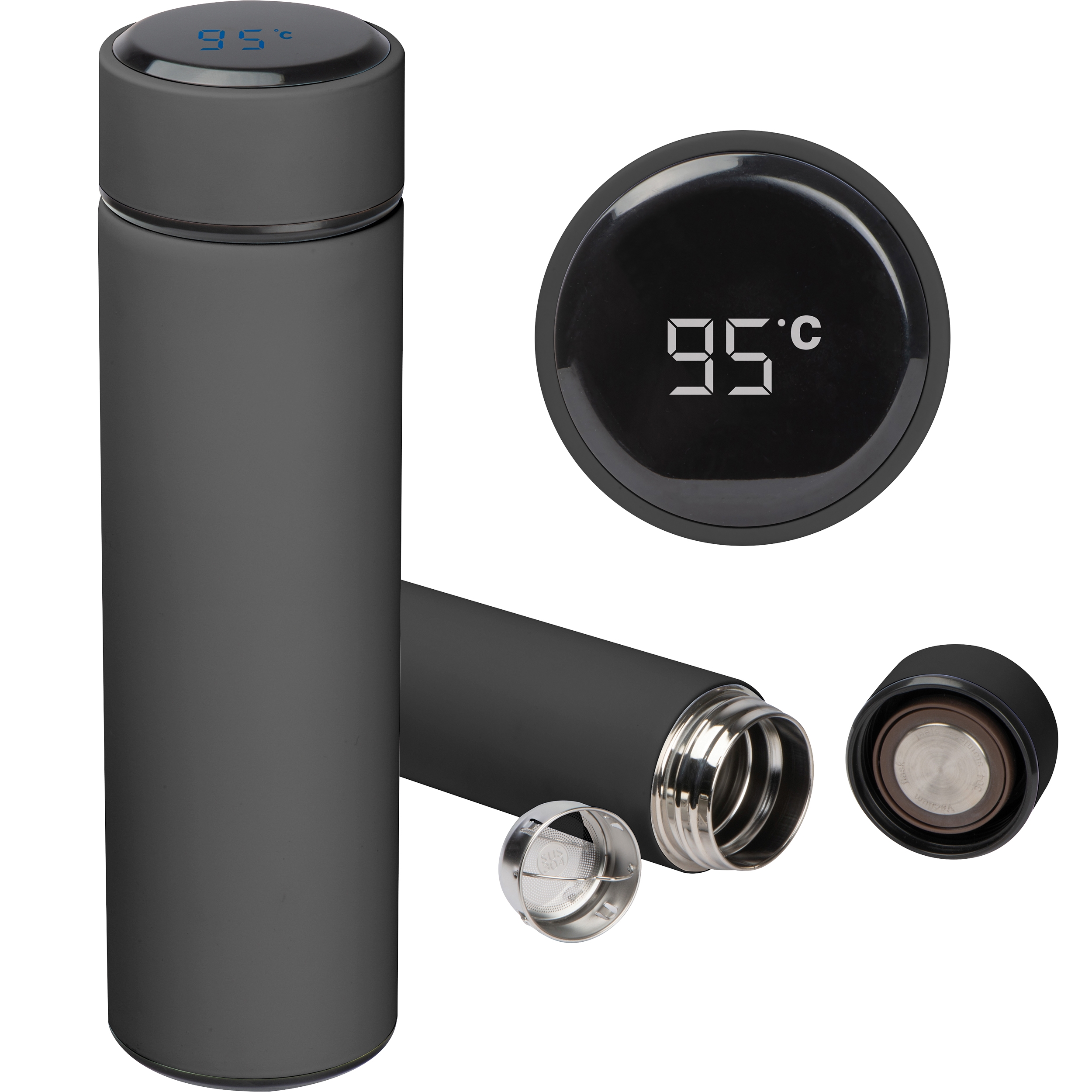 MA61554-03Vakuum Edelstahlflasche mit LED Temperaturanzeige WINSTON_ schwarz