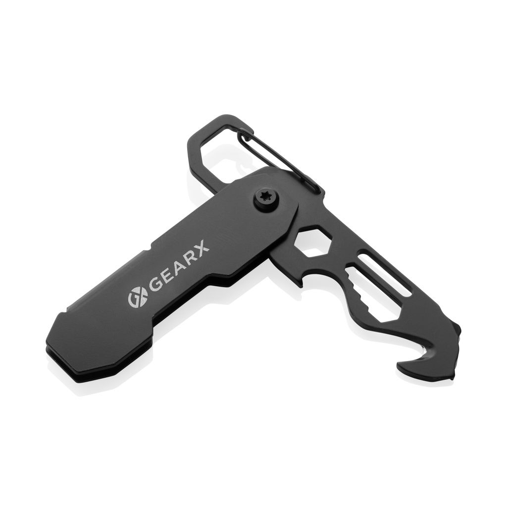 XDP221.27-01Gear X faltbares EDC-Werkzeug mit Kartonmesser _ Karabiner_ schwarz