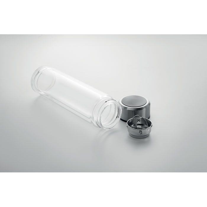 MO6169-22Pole Glass Flasche 390ml mit LED Anzeige_ Transparent