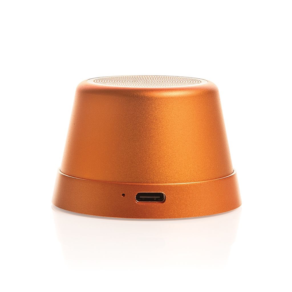 XDP331.16-08Nivio magnetischer 5W-Speaker aus RCS recyceltem Aluminium_ orange