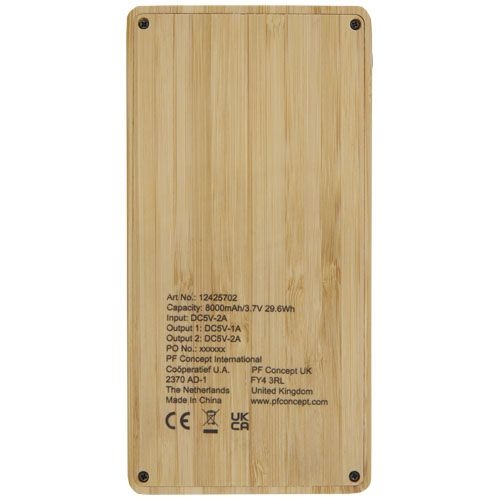 PF124257-1Alata 8000 mAh Bambus Solar-Powerbank_ beige