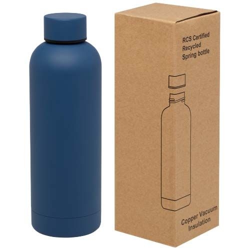 PF100798-3Spring 500 ml RCS-zertifizierte Kupfer-Vakuum Isolierflasche aus recyceltem Edelstahl_ Ozeanblau