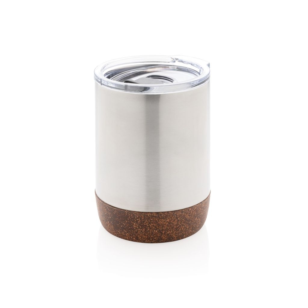 XDP435.05-2Kleine Vakuum-Kaffeetasse aus RCS rSteel _ Kork_ silber