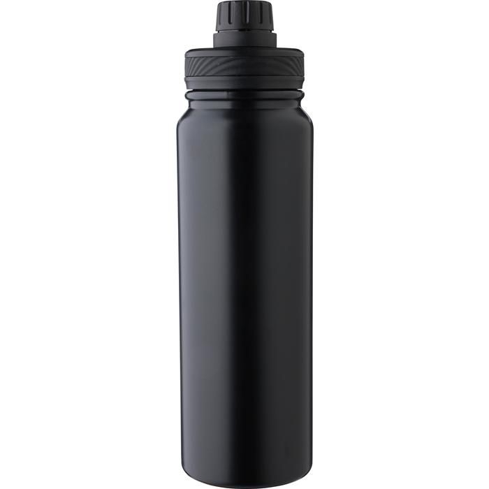 GI1206646-01Doppelwandige Flasche aus Edelstahl _800 ml_ Zinnia_ schwarz