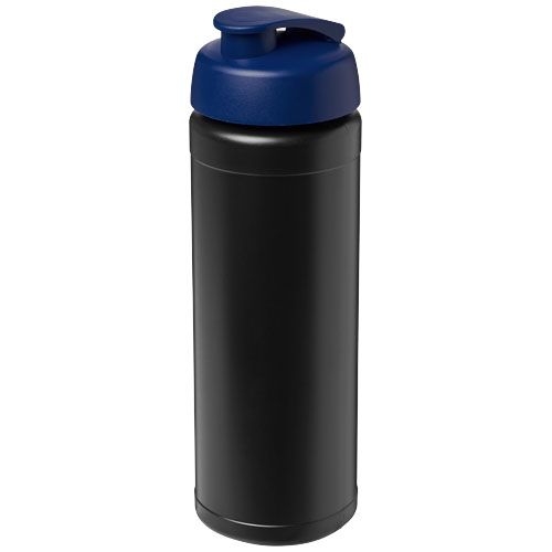 PF210070-14Baseline® Plus 750 ml Flasche mit Klappdeckel_ schwarz_blau PF210070-14Baseline® Plus 750 ml Flasche mit Klappdeckel_ schwarz_blau