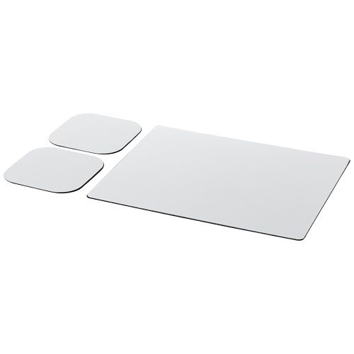 Brite-Mat® Mousepad- und Untersetzer-Set 3, schwarz