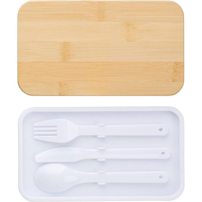 GI966040-02Doppellagige PP-Lunchbox Maxton_ weiss