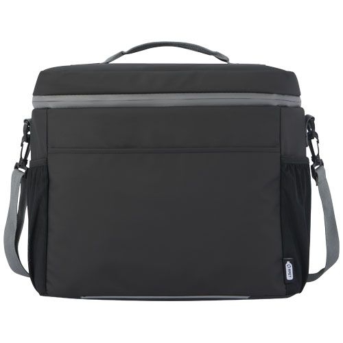 PF130045-1Aqua wasserabweisende Kuehltasche fuer 20 Dosen aus GRS Recyclingmaterial 22 L_ schwarz