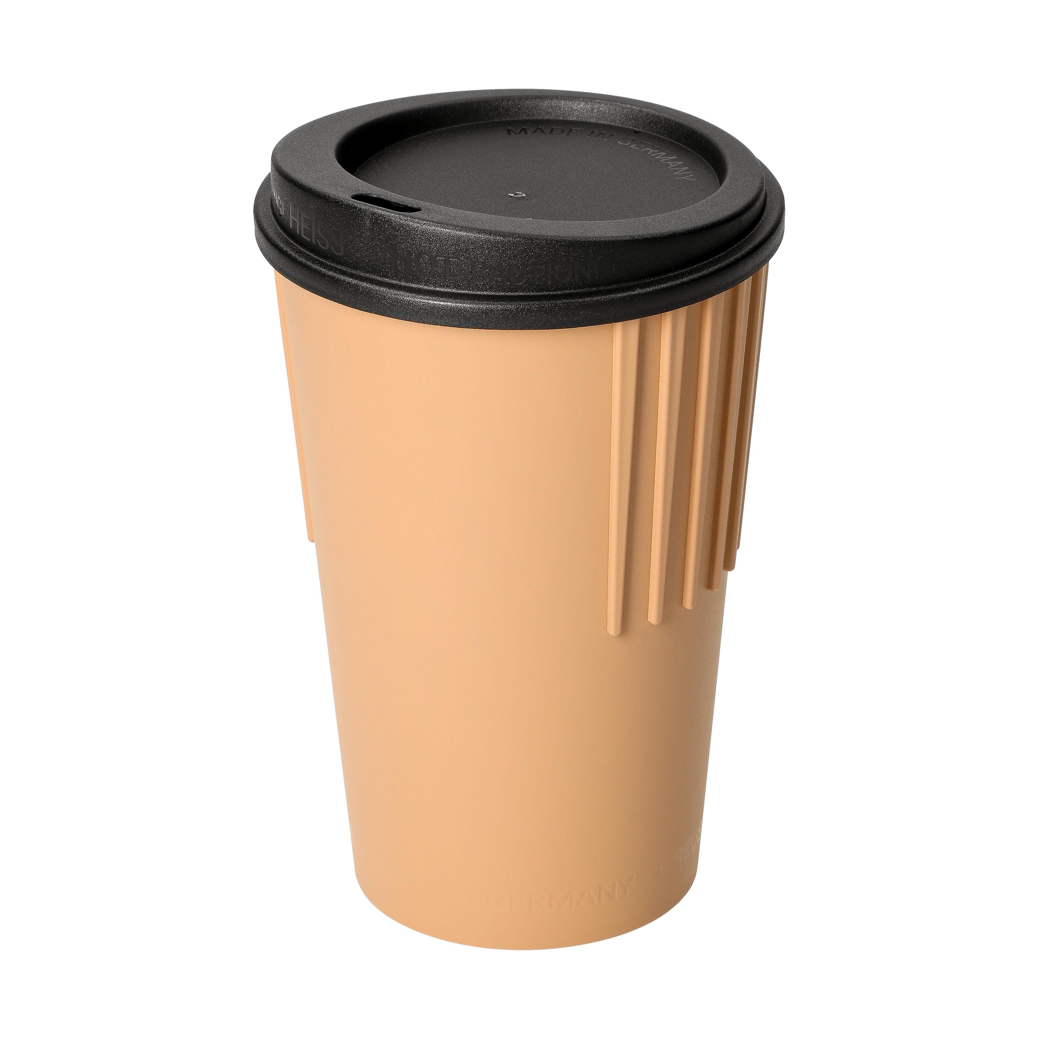 EL02044-1Riffel-Kaffeebecher _ToGo_ 300 ml_ bestaendiges braun_ schwarz