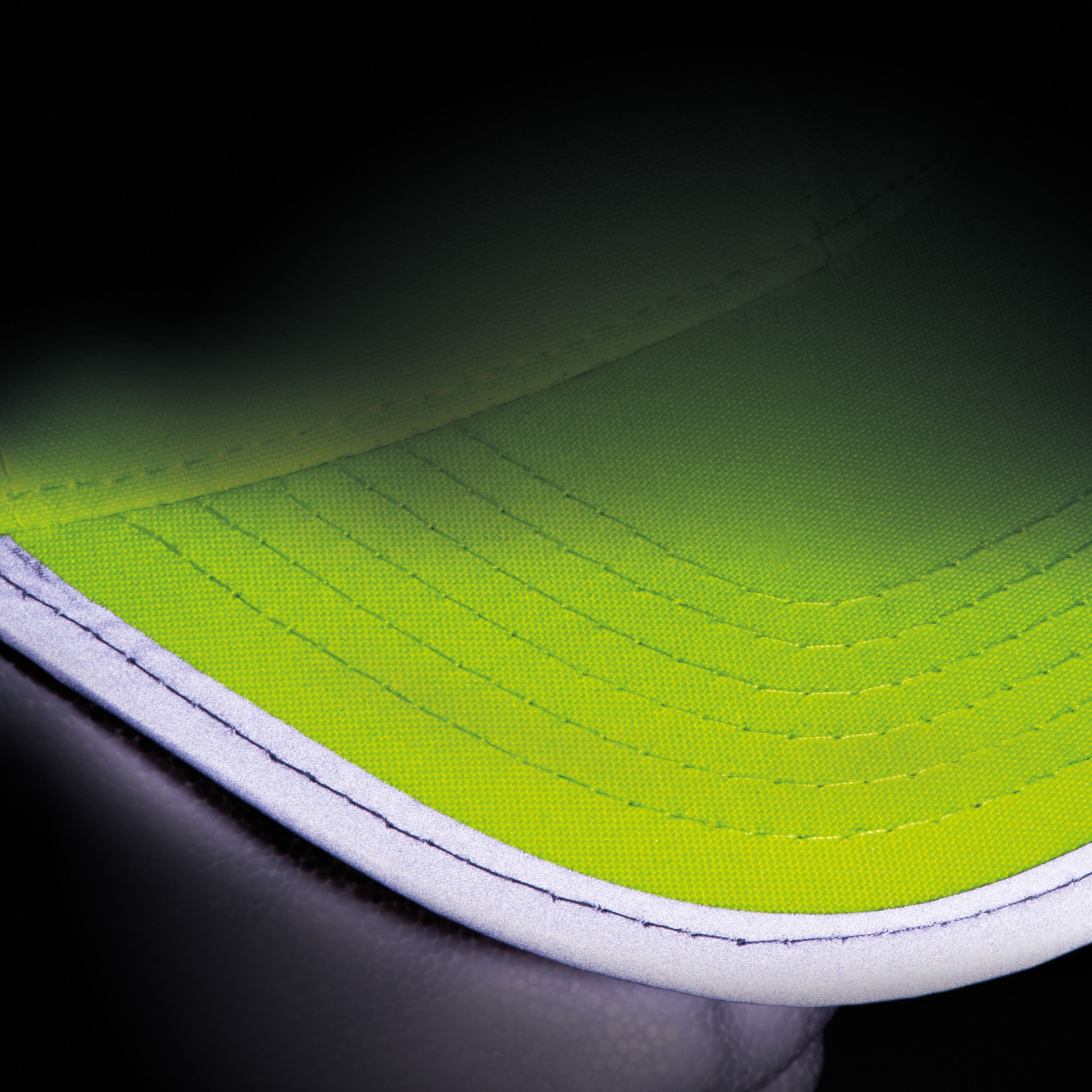 MA53397-086 Panel Baseballcap fuer Erwachsene aus Polyester mit reflektierender Borte_ gelb