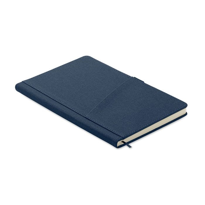 MO2285-04Cinco A5 notebook PU front pocket_ blau