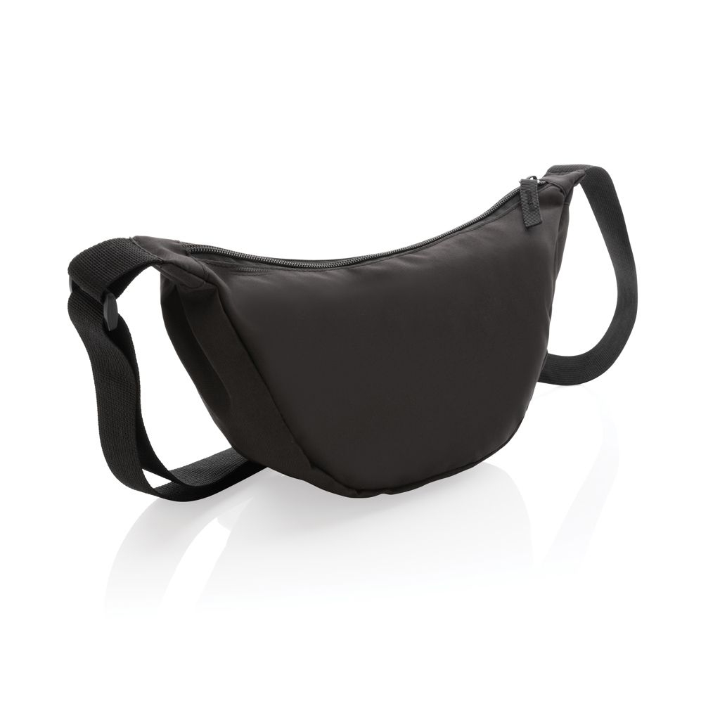 XDP763.20-01Crescent AWARE™ RPET Half-Moon Sling Tasche_ schwarz