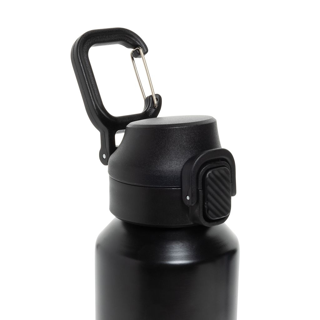 XDP437.50-01Via RCS Re-Steel Sportflasche mit Verschluss_ 600ml_ schwarz
