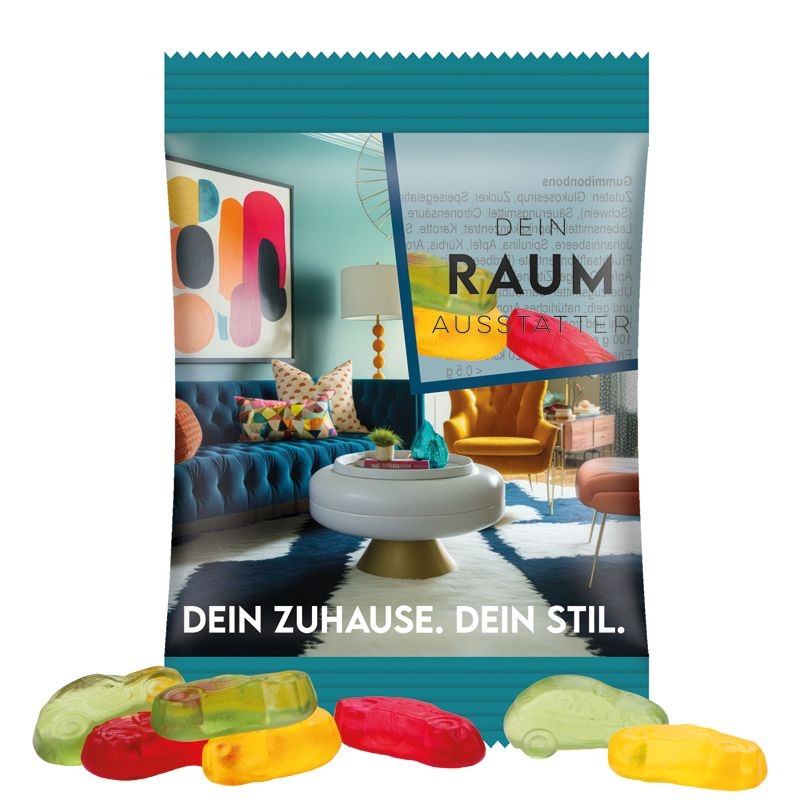 JG10062-8Minituete 15 g Trolli Fruchtgummi Standardformen_ Auto_ transparente Folie