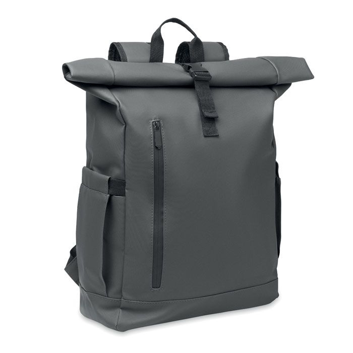 MO2643-15Bangkok Roll Rolltop-Rucksack 600D RPET_ steingrau