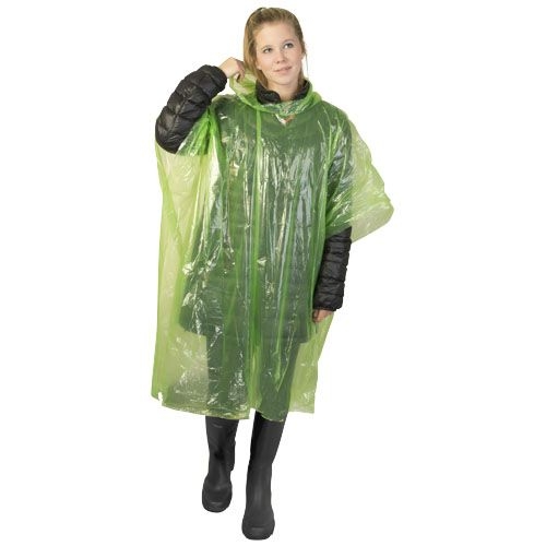 PF109417-5Mayan Regenponcho mit Aufbewahrungstasche aus recyceltem Kunststoff_ limone