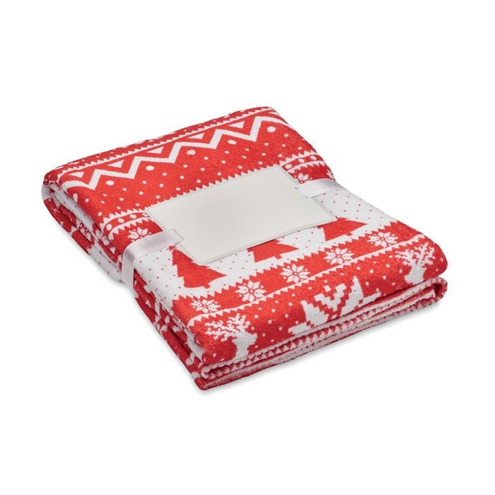 CX1548-05Tosti RPET-Fleece-Decke 190 g_m²_ rot