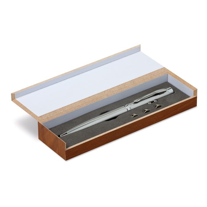 MO8193-14Alaska Laserpointer mit Touchpen_ Silber
