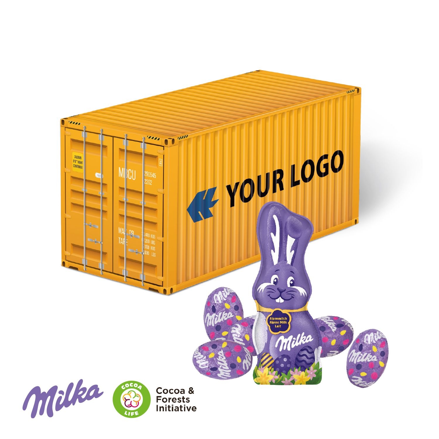CD94719-013D Praesent _Container_ Ostern mit Milka Schokoladenmischung_ Milka Schokomischung