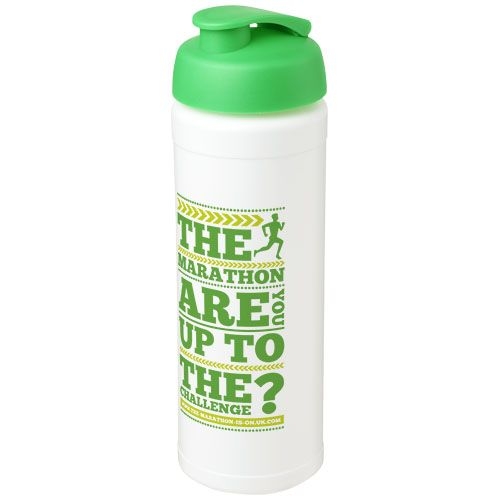PF210074-7Baseline® Plus grip 750 ml Sportflasche mit Klappdeckel_ weiss_gruen