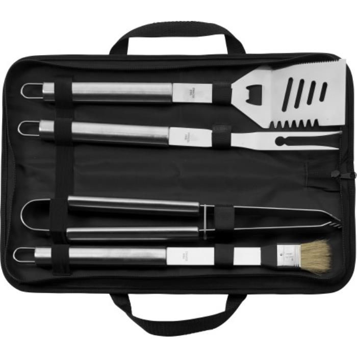 GI6703-01Grillbesteck aus Edelstahl Silas_ Schwarz