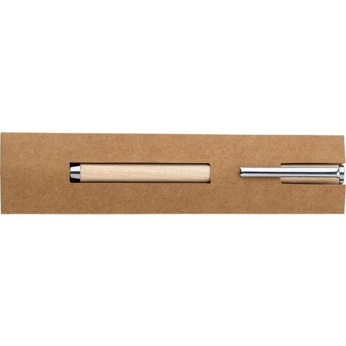 GI864974-11Kugelschreiber aus Ahornholz Lucienne_ brown
