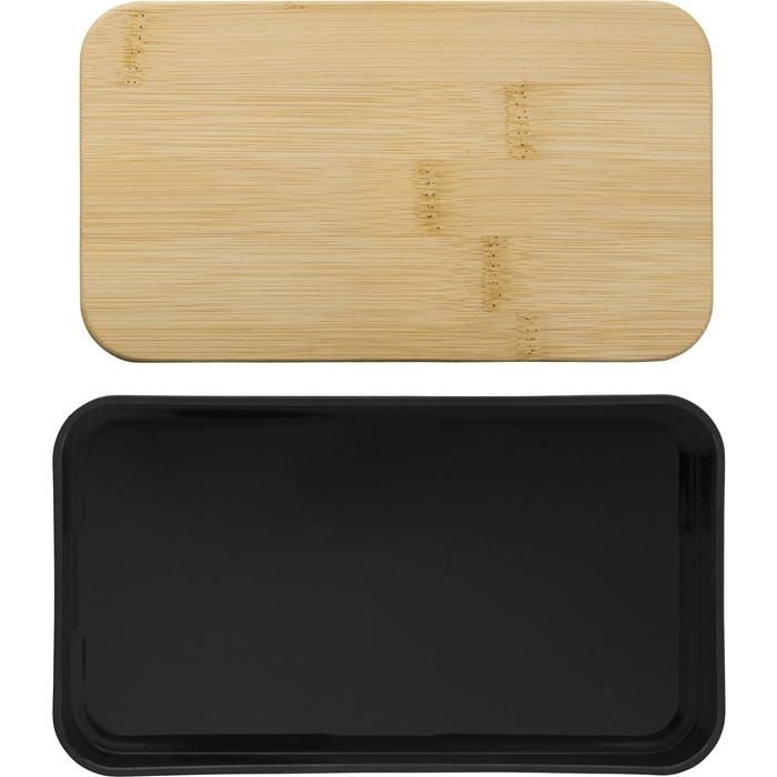 GI966040-01Doppellagige PP-Lunchbox Maxton_ schwarz