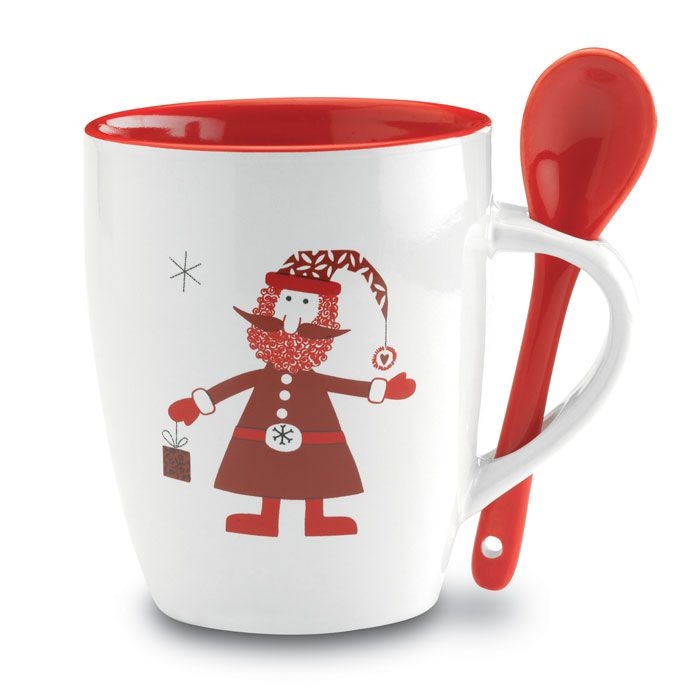CX1304-99Claus Becher mit Loeffel 250ml_ multicolour