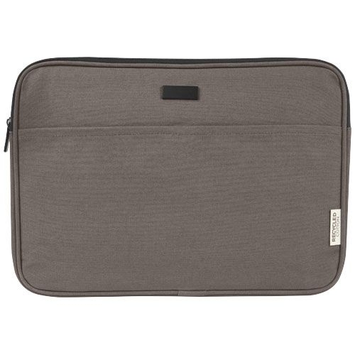 PF120680-3Joey 14_ Laptophuelle aus GRS recyceltem Canvas 2 L_ grau