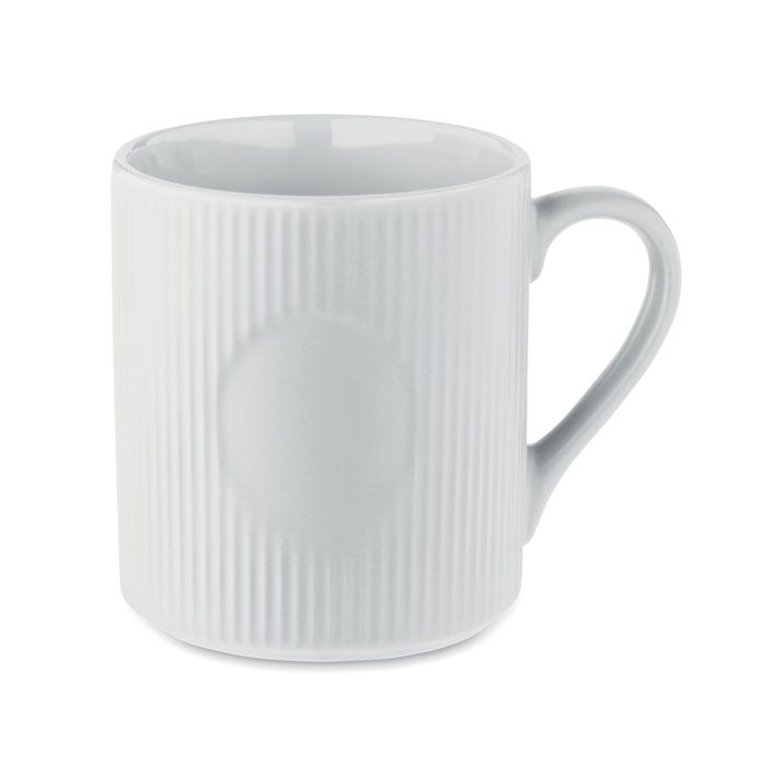 MO2397-06Ribmug Keramikbecher matt 340ml_ weiss