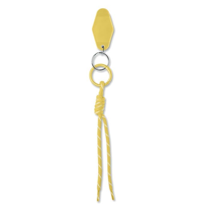 MO3167-08Keybraid Schluesselring mit Schnur_ gelb