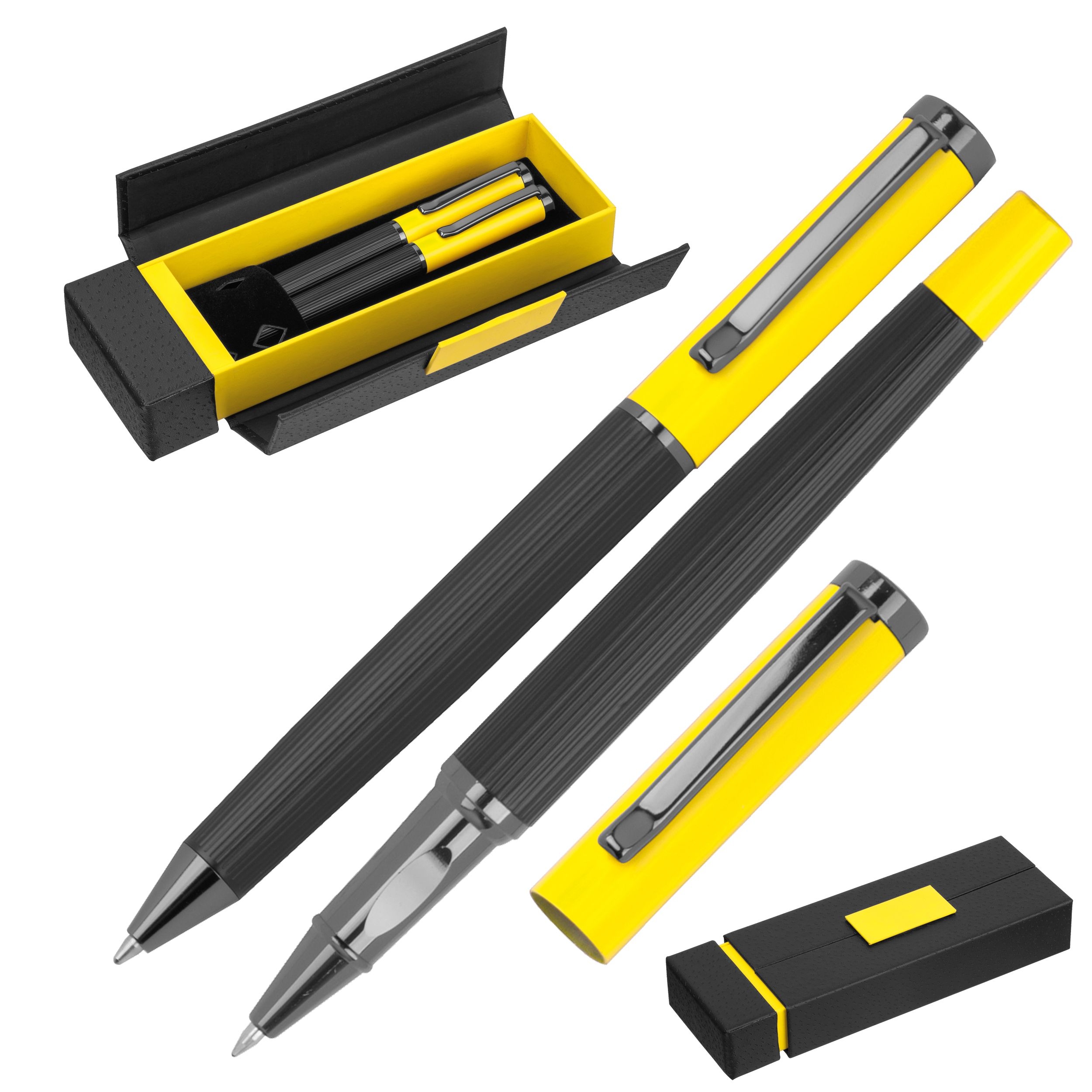 MA15398-08Metall Schreibset REGINALD_ gelb