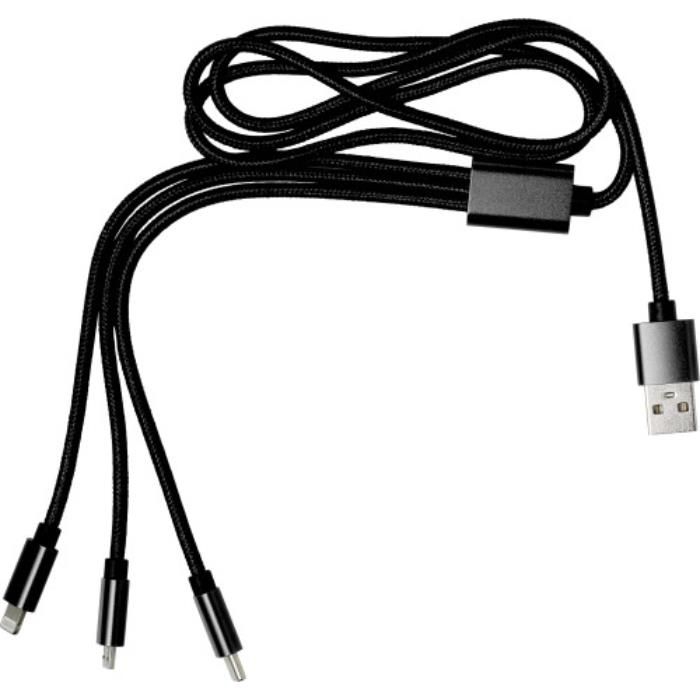GI8597-013-in-1 Ladekabel aus Nylon Felix_ Schwarz