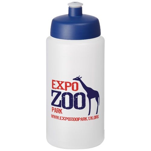 PF210687-18Baseline® Plus grip 500 ml Sportflasche mit Sportdeckel_ transparent_blau