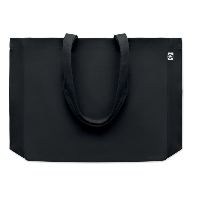 MO6380-03Respect Coloured Recycelte Canvas-Tasche_ Schwarz