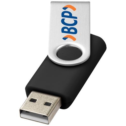 PF123504-1Rotate-Basic 2 GB USB-Stick_ schwarz_silber_ 2 GB