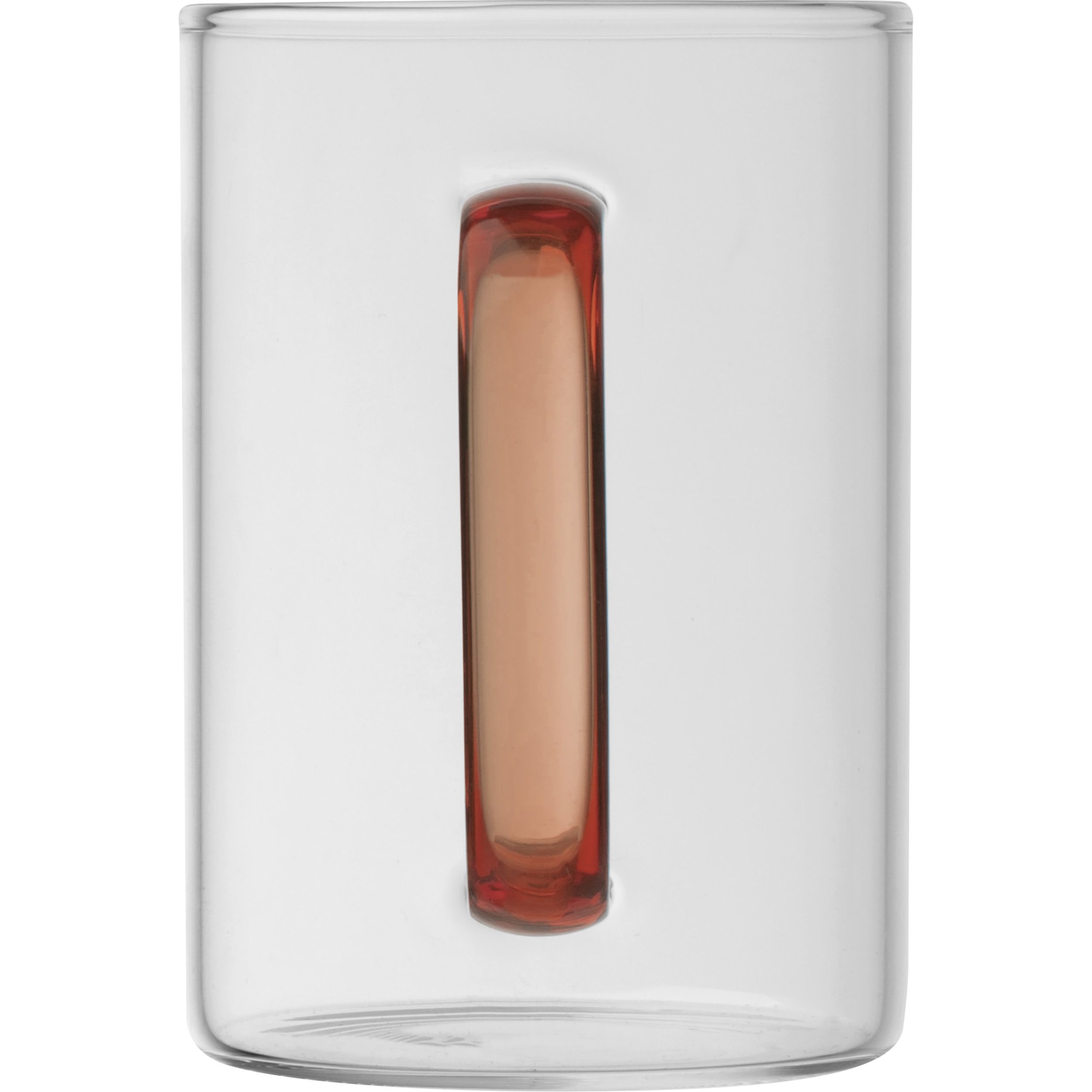 MA82340-05Glastasse mit farbigem Henkel_ 250ml_ rot