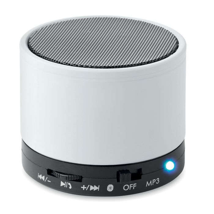 MO8726-06Round Bass Wireless Lautsprecher_ rund_ weiss