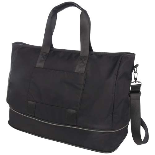 PF130089-1Rhine erweiterbare Reisetasche aus recyceltem Material 35 L_ schwarz